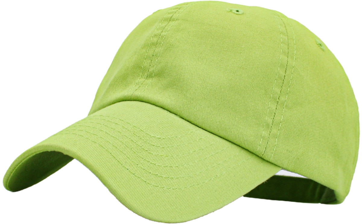 Spring Green Low Profile Baseball Caps Front Side View
